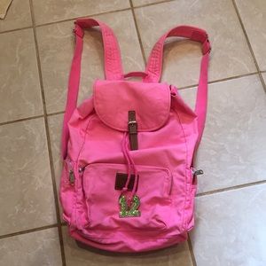 Pink Victoria’s Secret backpack pink